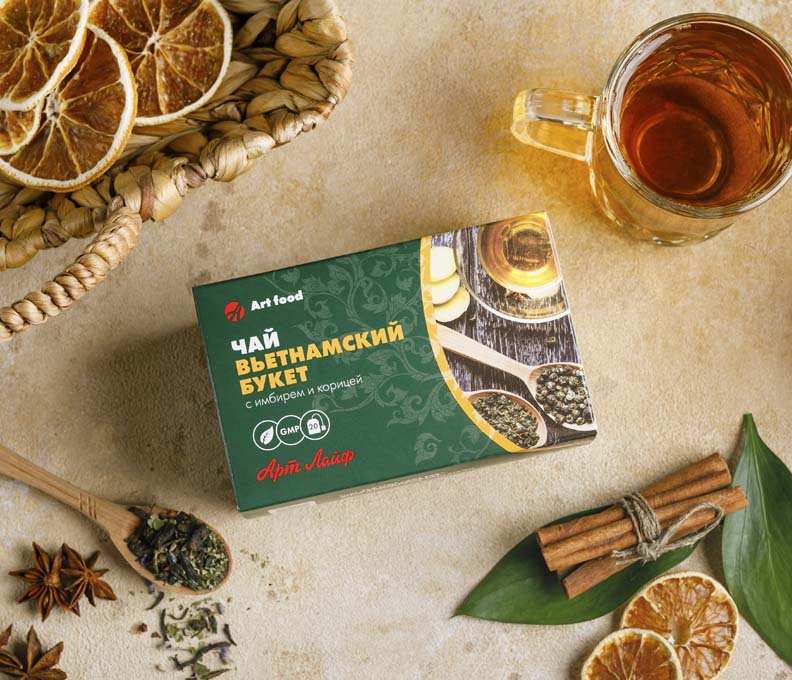 Чай Вьетнамский букет с имбирем и корицей | Фотосессия