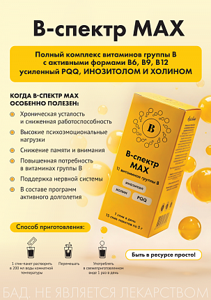 B-спектр MAX + PQQ | Плакат А4